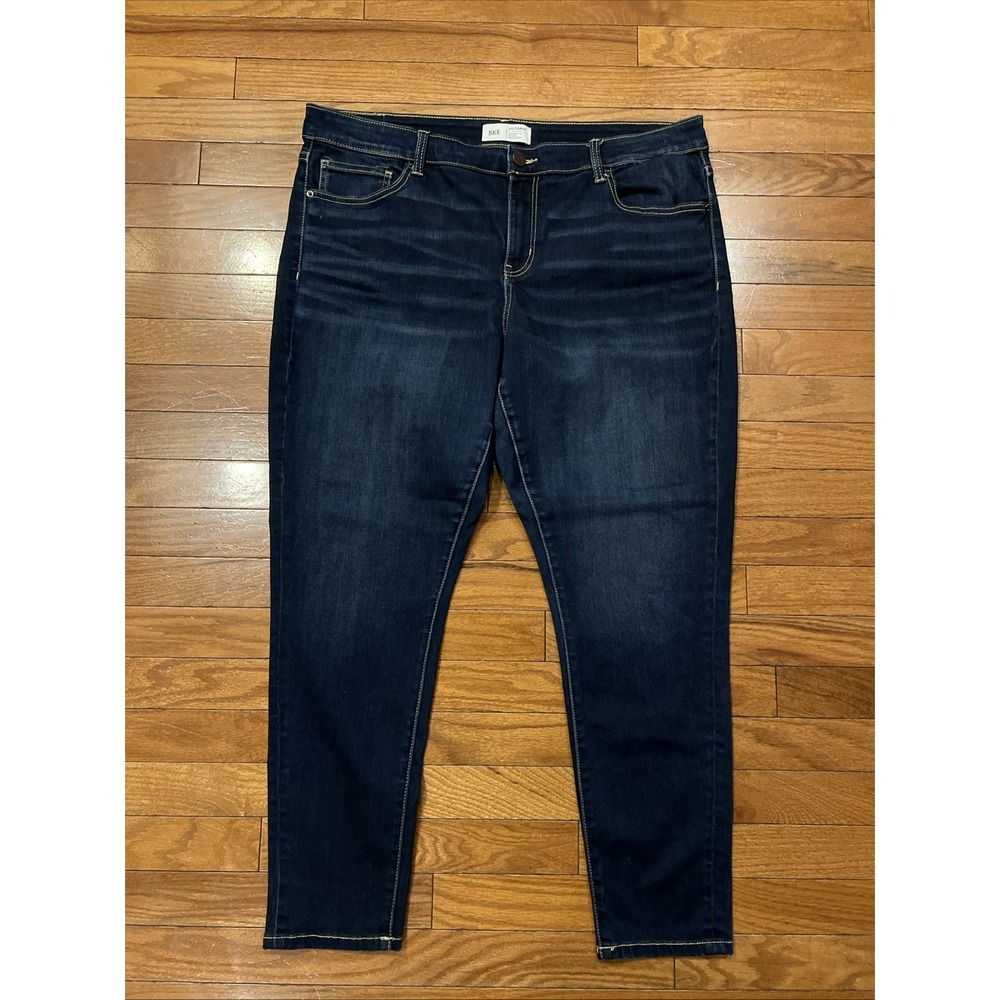 BKE Victoria Ankle Skinny Plus Size 18/36 Jeans Women Dark Wash Mid Rise Stretch